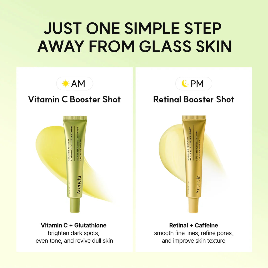 Arencia Bright & Renew Duo | Vitamin C + Retinal Booster Shots