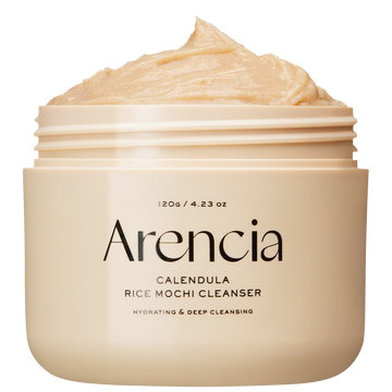 Calendula Rice Mochi Cleanser, Gentle Exfoliating Foam Wash for Sensitive, Dry, Rough Skin, 4.23oz / 120g