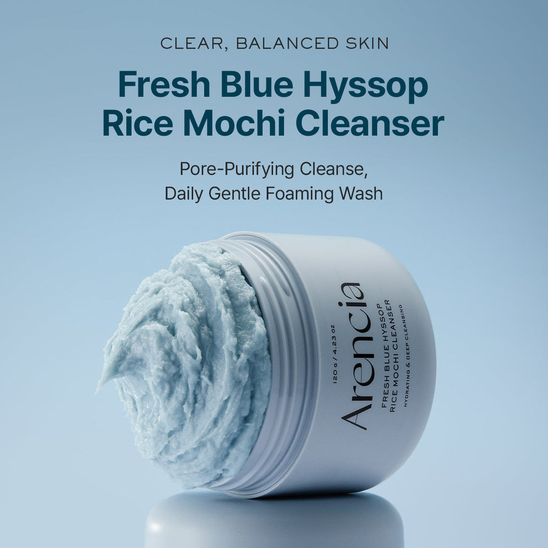 Fresh Blue Hyssop Rice Mochi Cleanser