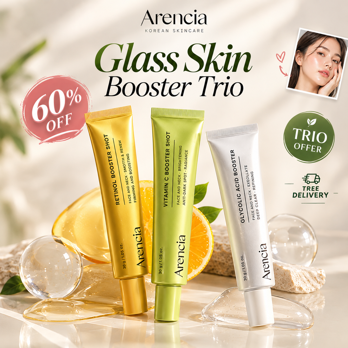Arencia Glass Skin Booster Trio