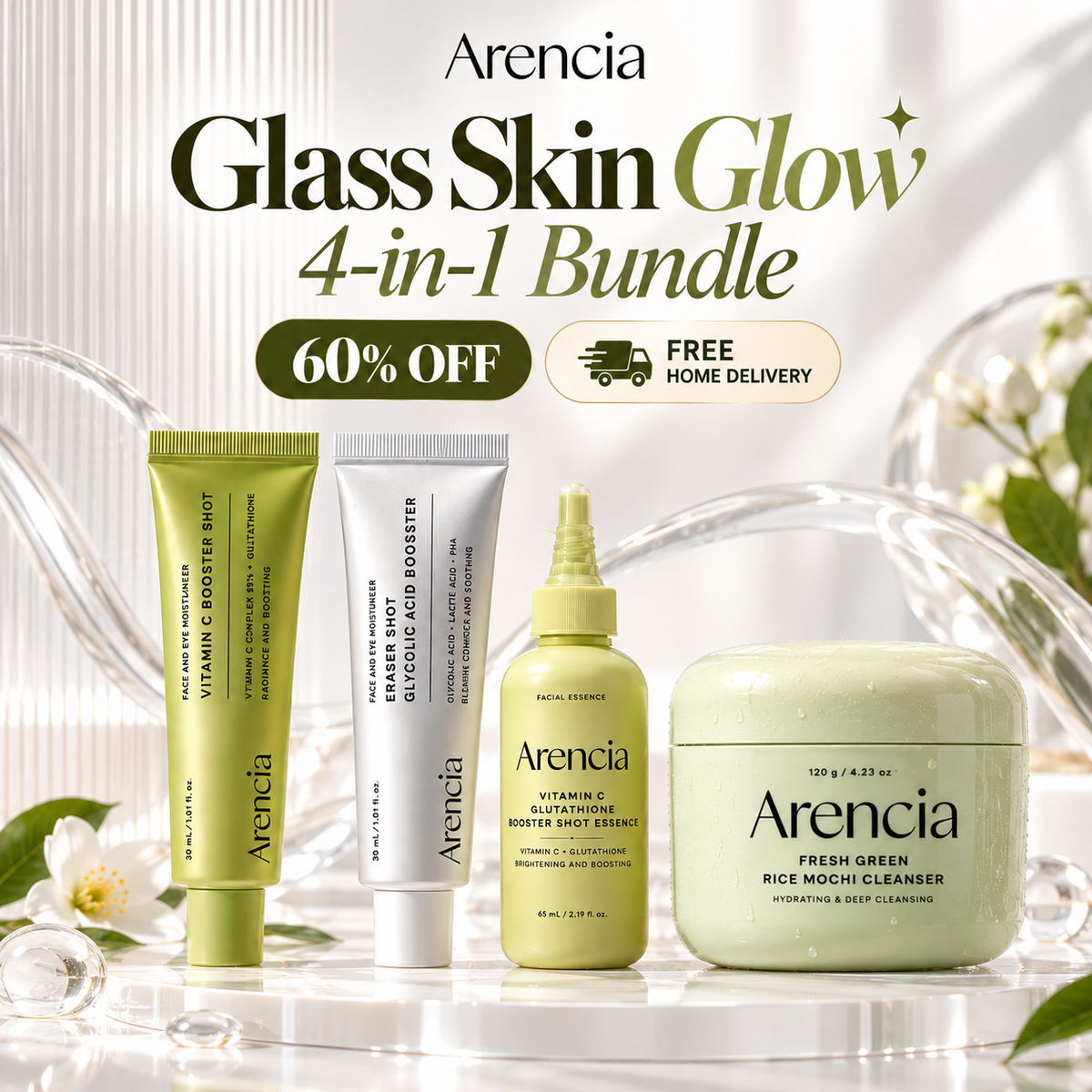 Arencia Glass Skin Glow 4-in-1 Bundle