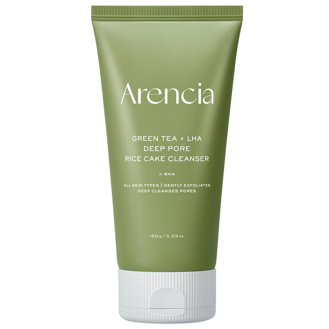 Arencia Green Tea + LHA Deep Pore Rice Cake Cleanser, 5.07 fl oz