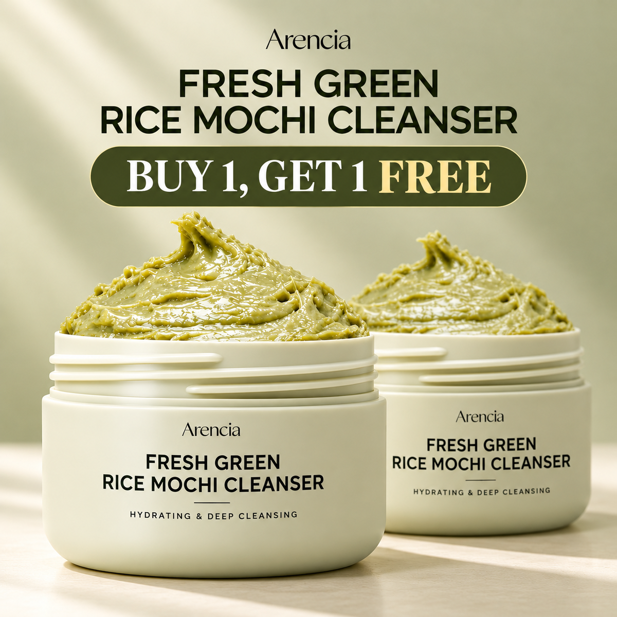Arencia Fresh Green Rice Mochi Cleanser | Buy 1 Get 1 Free