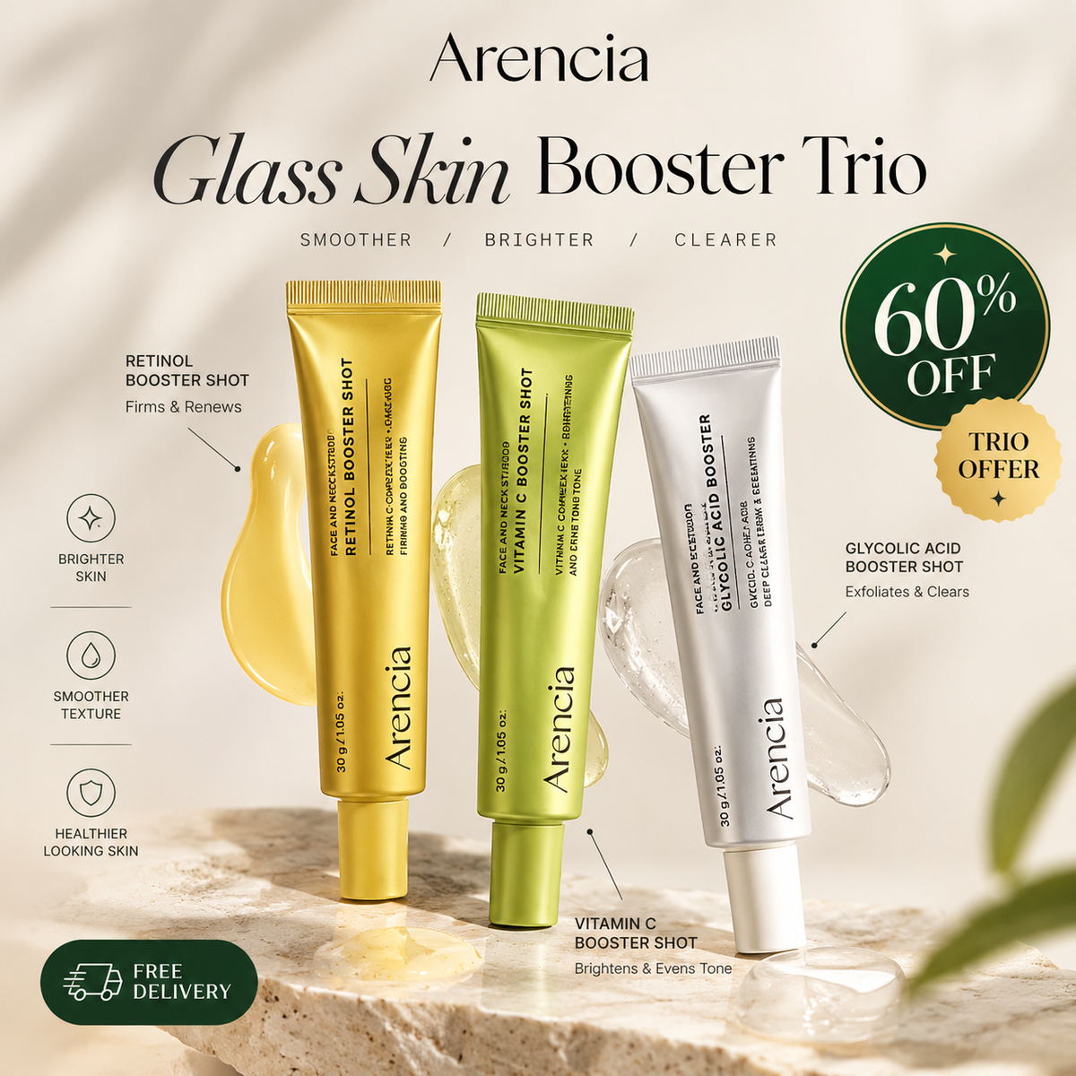 Arencia Glass Skin Booster Trio