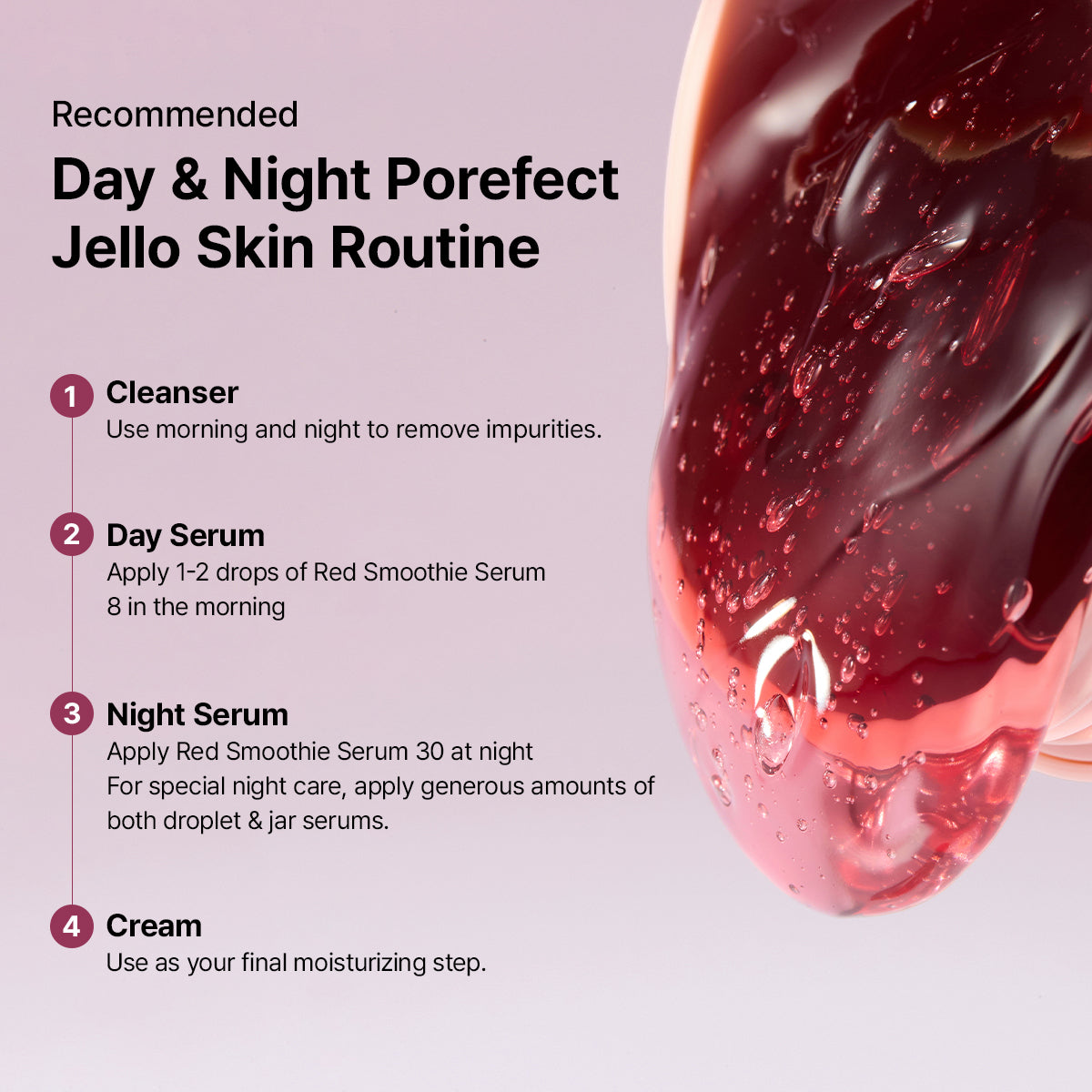 Red Collagen Jello Skin Bundle - Poreless Skin 4-Step Routine